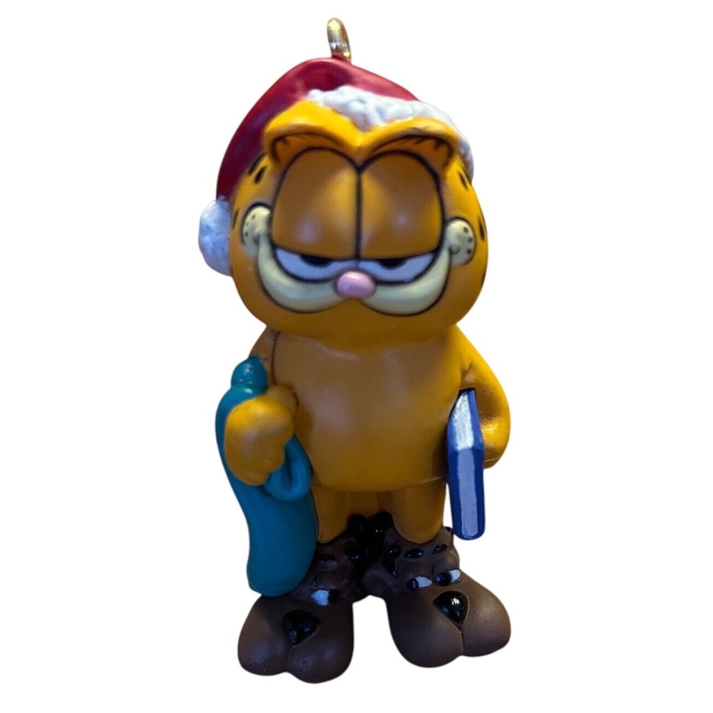 Hallmark Garfield Keepsake Ornaments 1991 1992 Set Orange Vintage Christmas - Picture 3 of 7